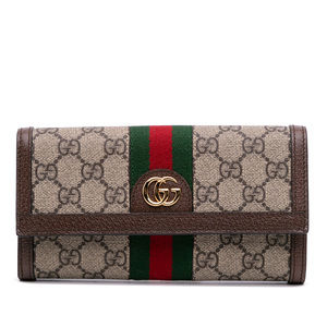 Pre-Loved Gucci GG Supreme Web Ophidia Continental Wallet